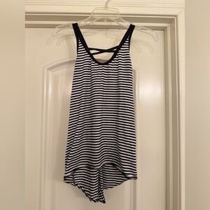 Calia black and white open back workout tank